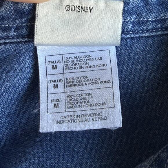 Vintage Disney Denim Shirt Womens Medium Winnie the Pooh Eeyore Embroidered 90s - Picture 6 of 8